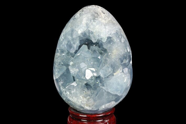 Crystal Filled Celestine (Celestite) Egg Geode - Madagascar #100036